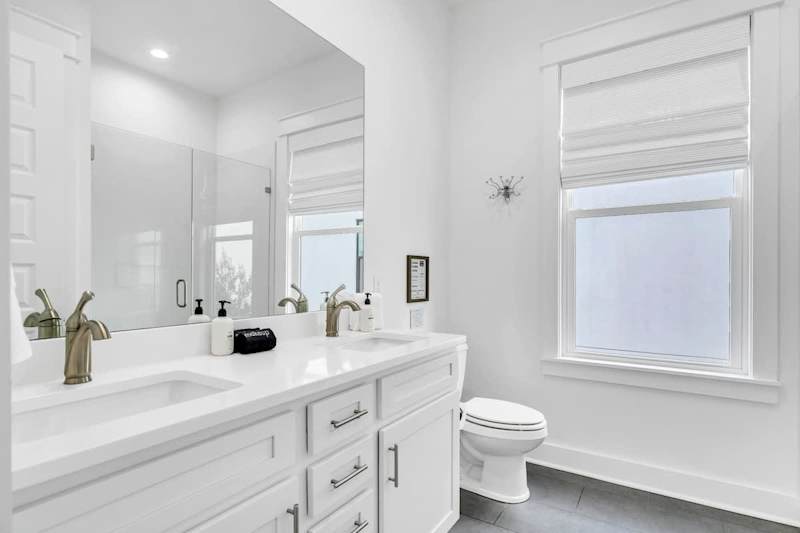 Ensuite bathroom with walk-in shower.
