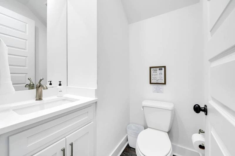 First floor half bathroom.