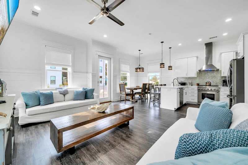 Seamless open-plan living and dining