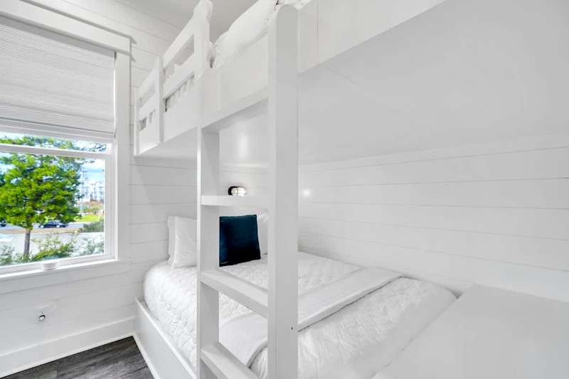 Bedroom #3 features (2) queen/queen bunks.