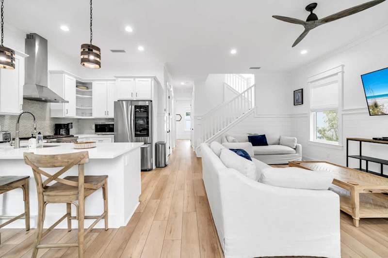 Seamless open-plan living and dining