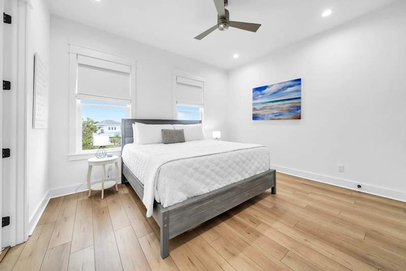 Bedroom #5 features a king bed and smart tv.