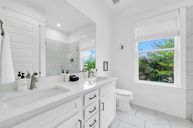 Ensuite bathroom with walk-in shower.