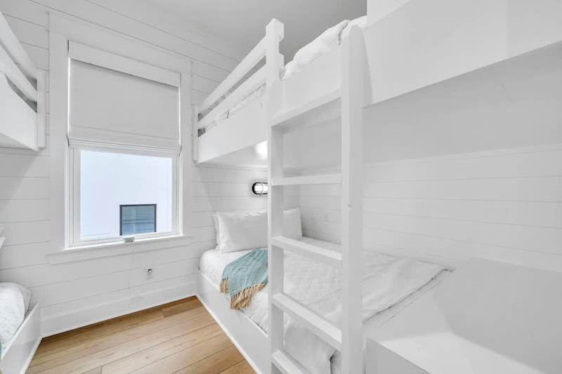 Bedroom #3 features (2) queen/queen bunks.