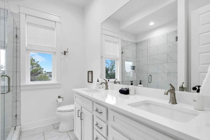 Ensuite bathroom with walk-in shower.