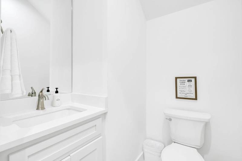 First floor half bathroom.