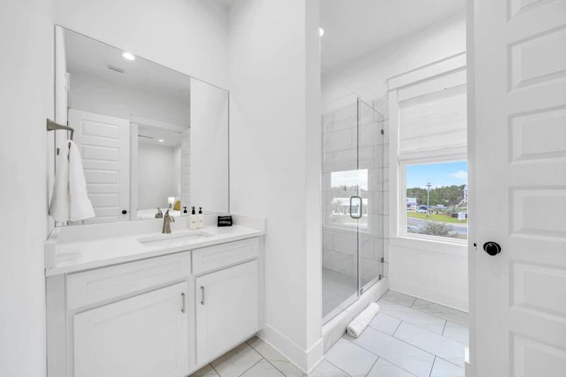 Ensuite bathroom with walk-in shower.