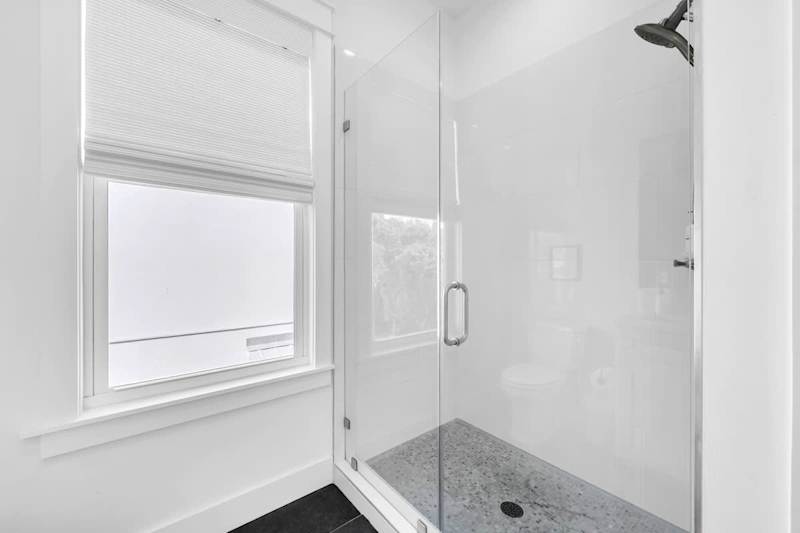 Bedroom #2 ensuite features a walk-in shower