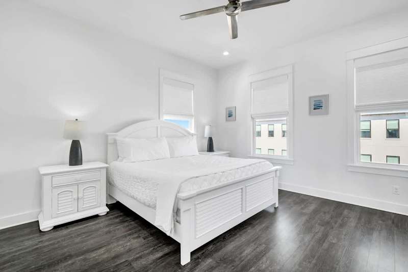 Bedroom #5 features a king bed and smart tv