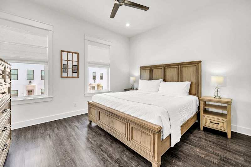 Bedroom #2 features a king and smart tv.