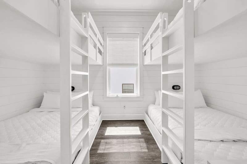 Bedroom #3 features (2) queen/queen bunks.