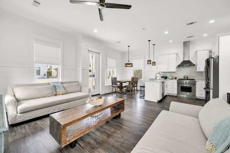 Seamless open-plan living and dining