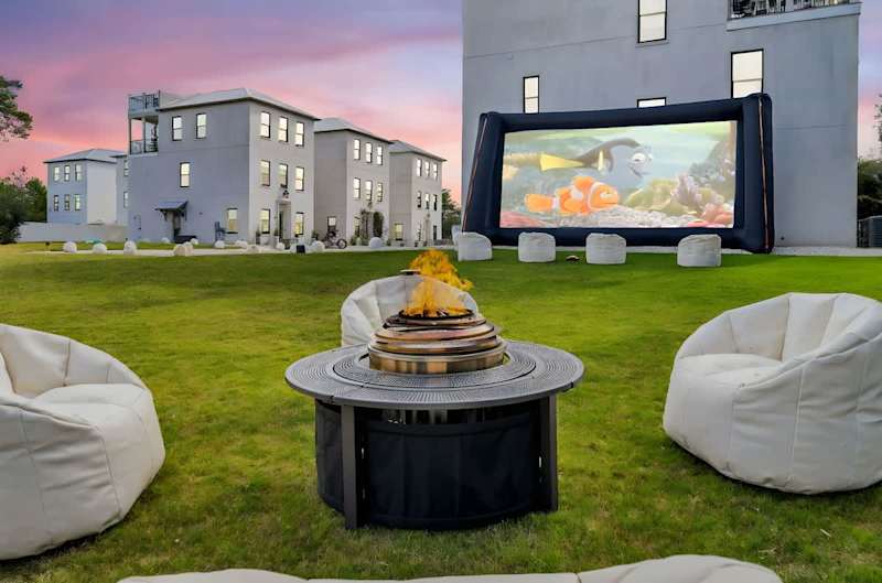 Movie nights around the fire for a special night!