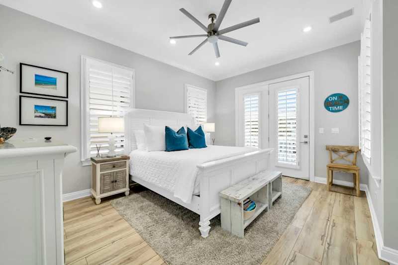 Bedroom #2 features a king bed & smart tv