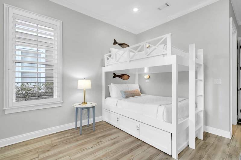 Full/Full bunk bed with full trundle bed.