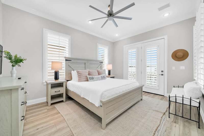 Bedroom #4 features a king bed, smart tv and ensuite.