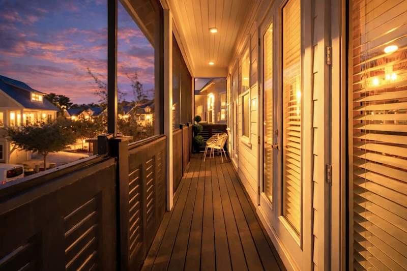 Enjoy the large screened-in private balcony