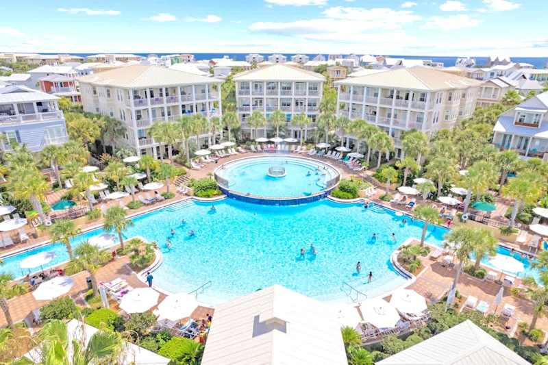 Seacrest Beach 12,000 sq/ft lagoon pool.