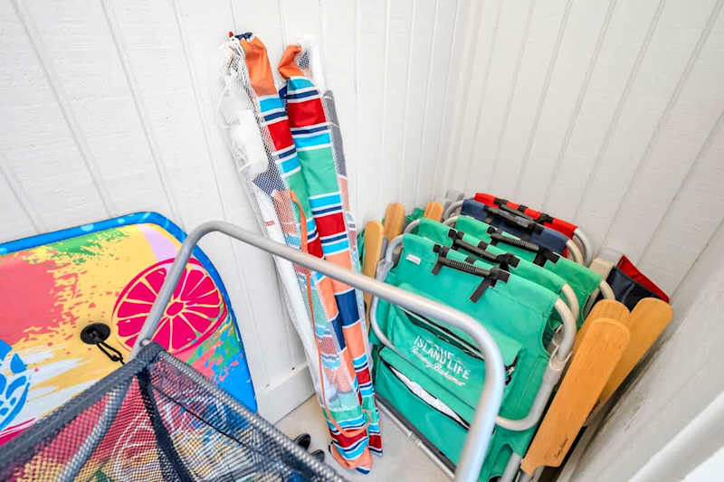 Pack light, beach essentials available during your stay.