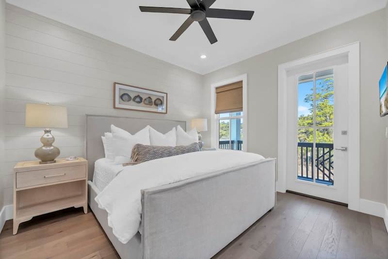 Bedroom #2 features a king bed, ensuite, access to private porch, and smart tv.