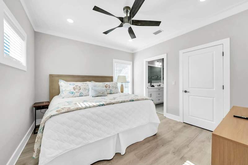 Bedroom #2 features a king with smart tv & ensuite