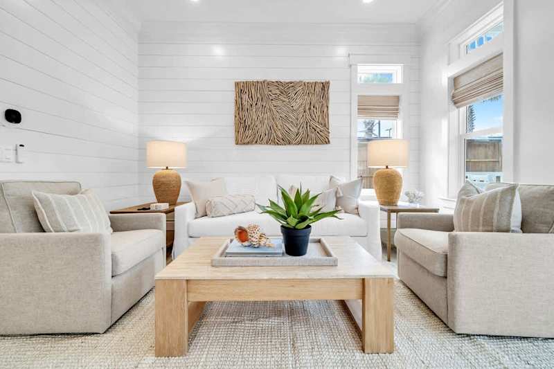 Living room features seating for all