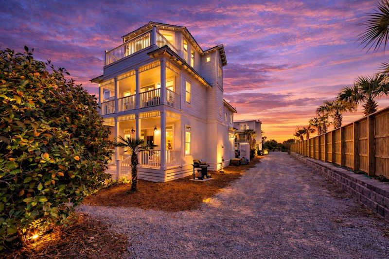 Private front porch and balcony with seating