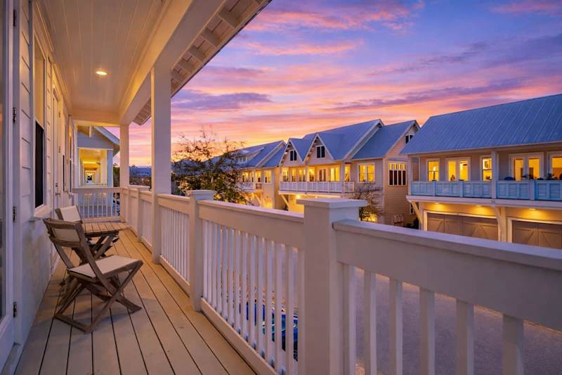 Enjoy the sunset in the evening or the sunrise in the morning on the private porch