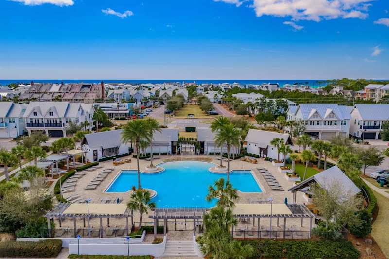 5,000 sq ft community pool that is heated October/November & March/April. Also features gas grilling cabanas.