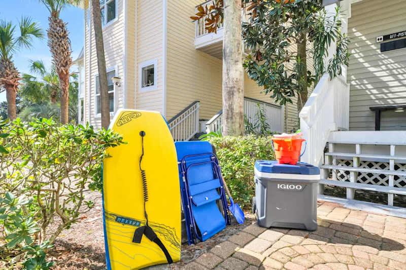 Pack light, beach essentials available for you stay!