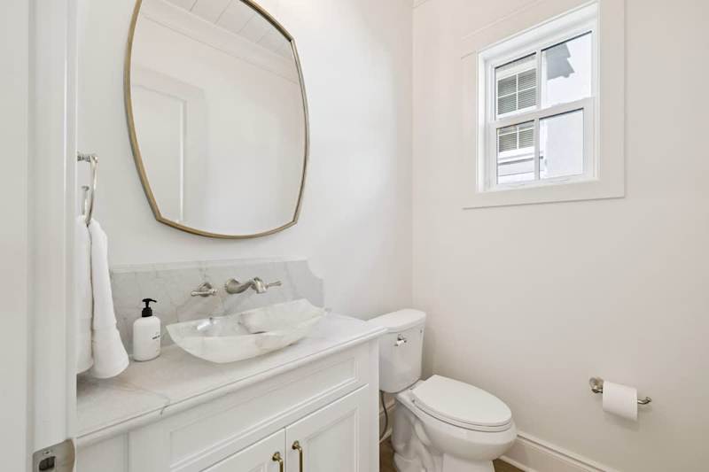 First floor half bathroom