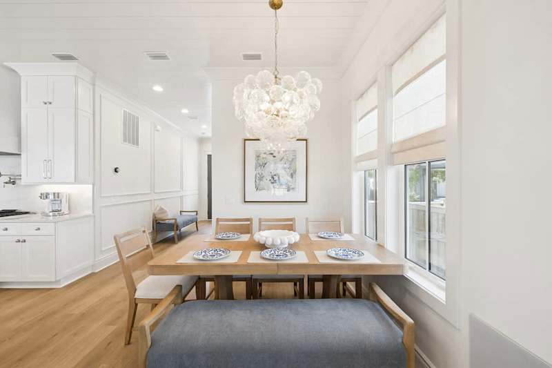 Dining room table seating for 6 + booster & highchair