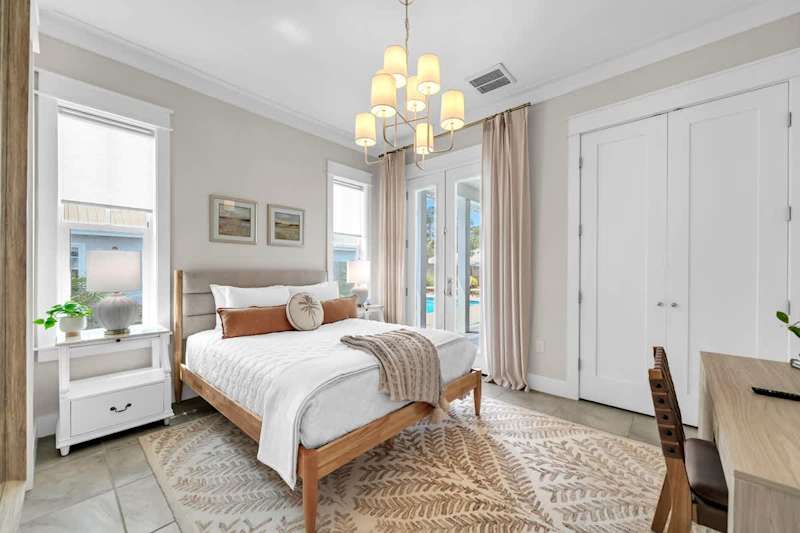 Bedroom #3: Queen With Ensuite Walk-In Shower, Work Space, & Smart Tv