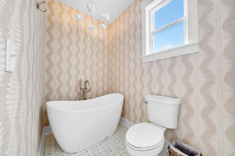 Third Floor Ensuite Bathroom Features Soaking Tub!