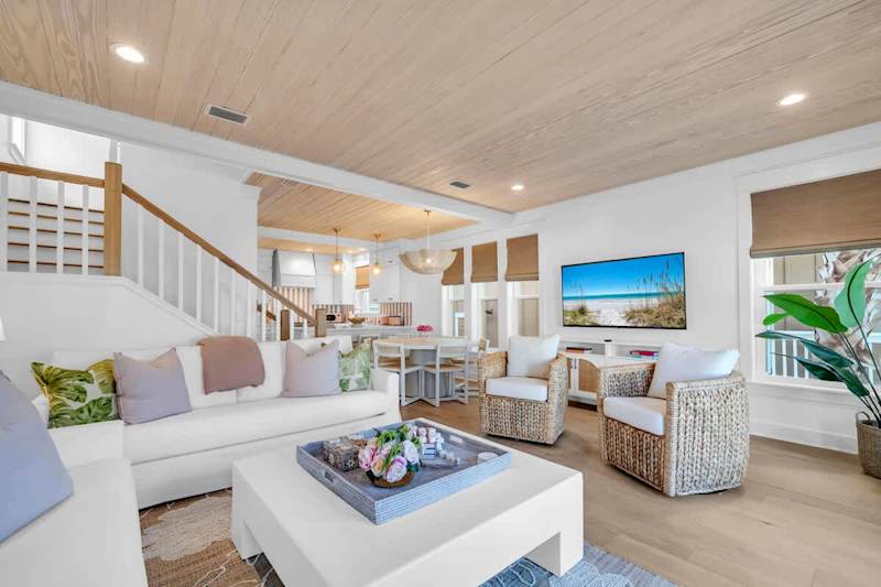Living Room Features a Smart TV
