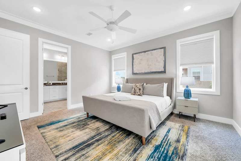 Bedroom #1: King with Smart tv and Ensuite Featuring a Walk-In Shower