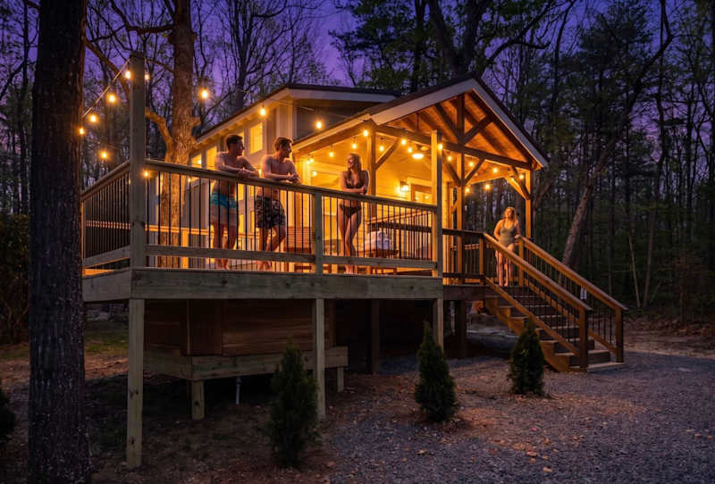 Front Exterior looking at Hot Tub Deck
