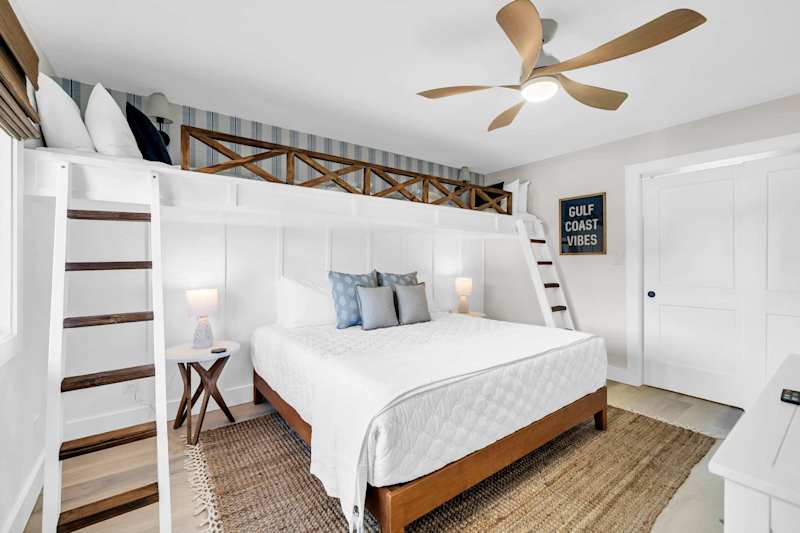 Guest Bedroom: King + (2) Built-In Overhead Twin Bed