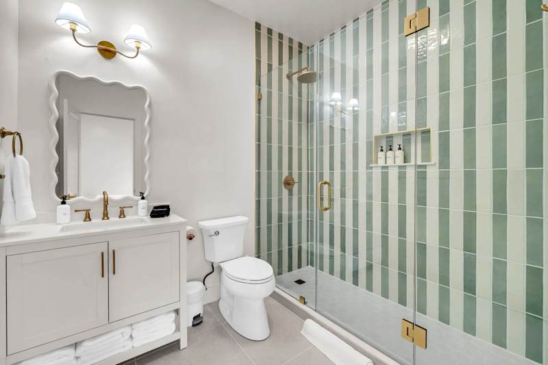 Bathroom features walk-in shower
