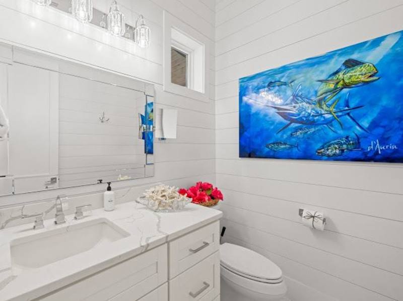 First floor half bathroom.