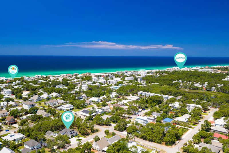 Home is a short golf cart ride to Gulf Place