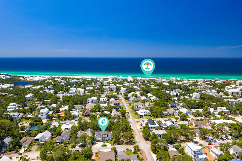 Beach access is a short bike ride from home