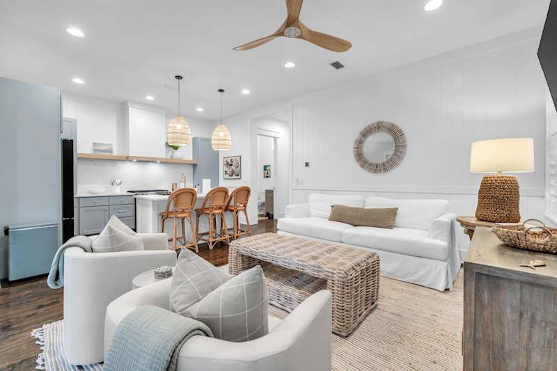 Open space living and dining