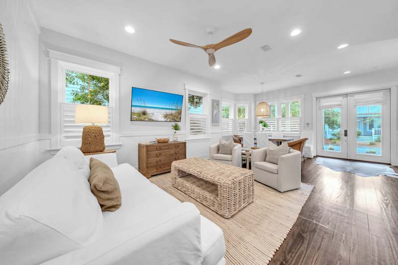 Living room features smart tv
