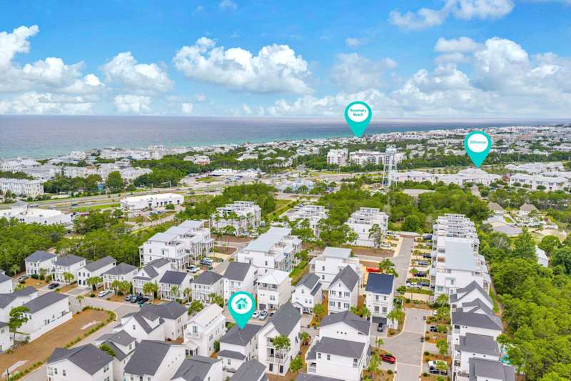 Home is a short bike ride to Rosemary Beach & 30Avenue