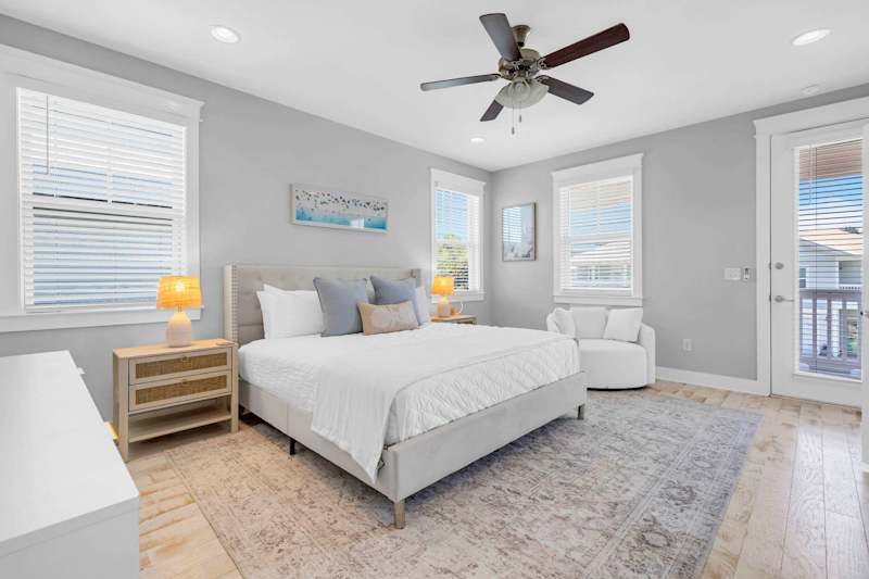 Bedroom 1: King With Ensuite, Featuring balcony access & smart tv