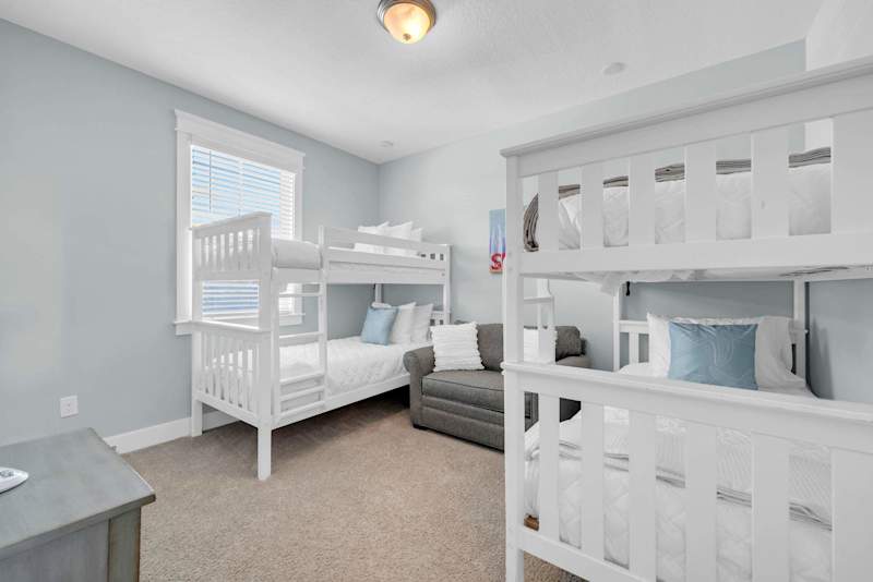 Bedroom 2: (2)Twin/Twin Bunk Beds + (1) Twin Sleeper Chair 