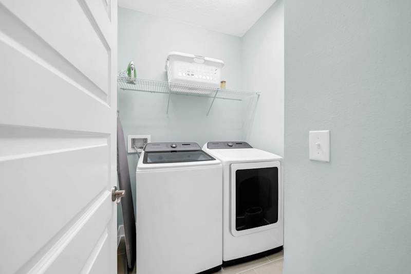 Full washer and dryer on the second floor