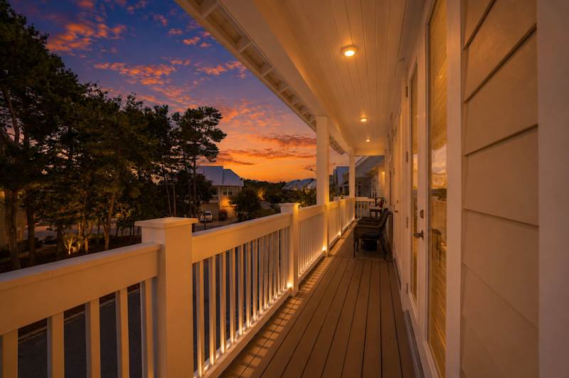 Private balcony with seating