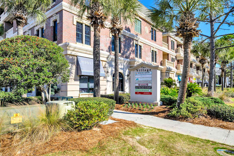 
View from the front of the community with bike rentals, local restaurants, ice cream, coffee, & groceries just steps away from the condo!